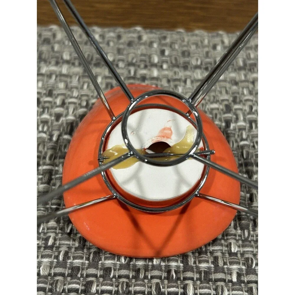 Miniature MCM Eames Chair Orange 5” Tall Wire Legs